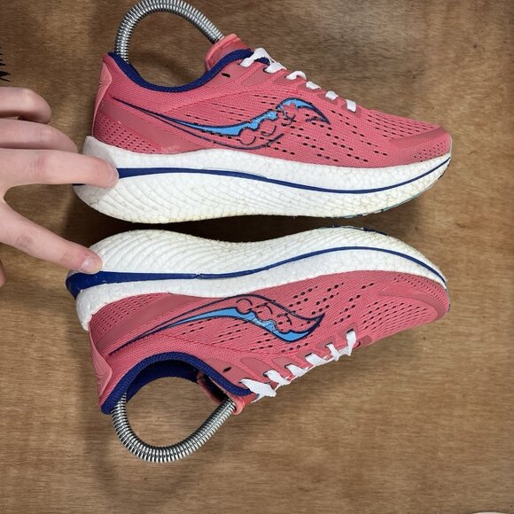 Saucony Endorphin Speed 3 Women Size 7 Pink Blue White Running Shoes Sneakers - Picture 7 of 11